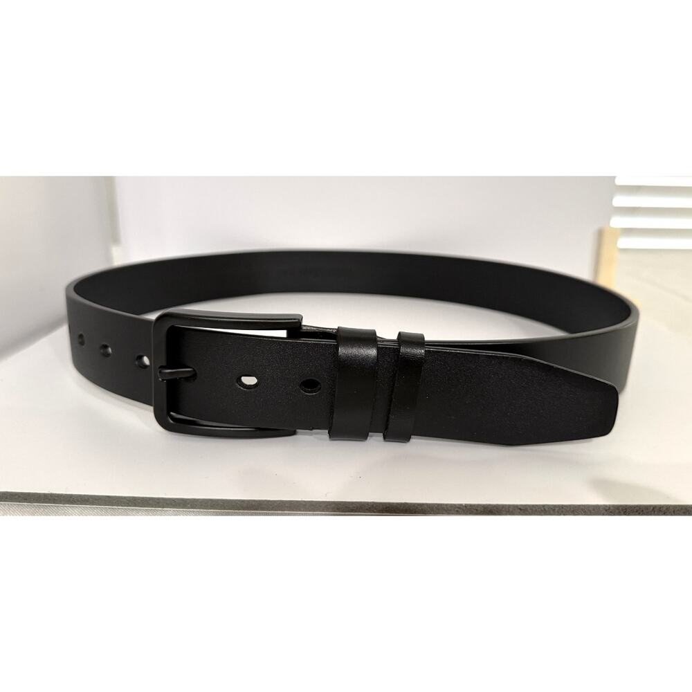 Mens Black Genuine Leather Belt Size 44 Heavy Duty Thick Jeans Dress Belt 110cm